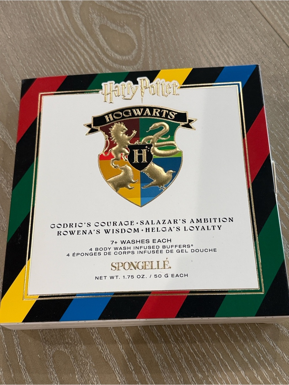Spongellé Harry Potter Hogwarts 4-Pack Body Wash Infused Buffers - Multi Colors